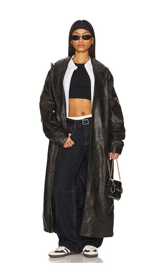Olsen Coat in Onyx | Revolve Clothing (Global)