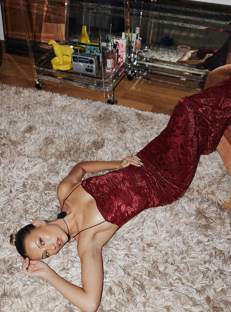 Zotta Maxi Dress Burgundy | Princess Polly US