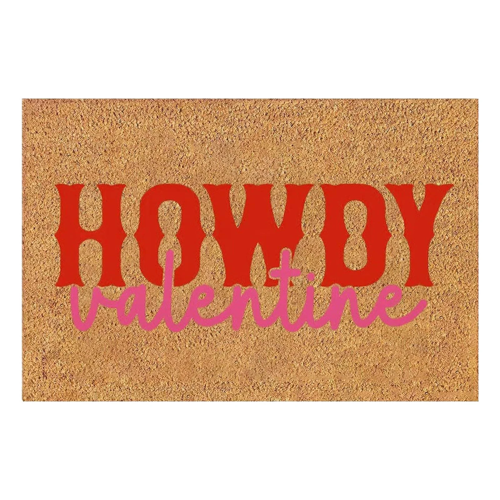 EARKITY Door Mat, Valentine's Day Natural Coir Door Mat, Romantic Red Pink White Heart Pattern We... | Walmart (US)