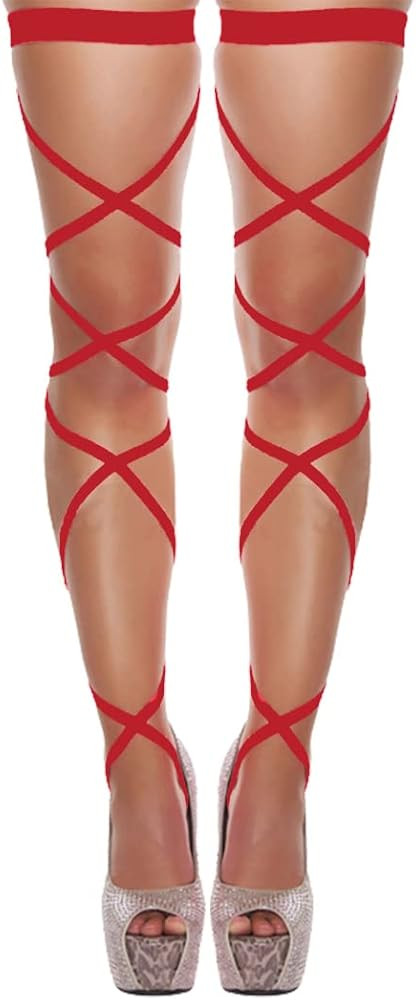 deladola Sexy Leg Wraps Elastic Raves Party Garter Cross Bandage Dancing Music Festivals Costume ... | Amazon (US)