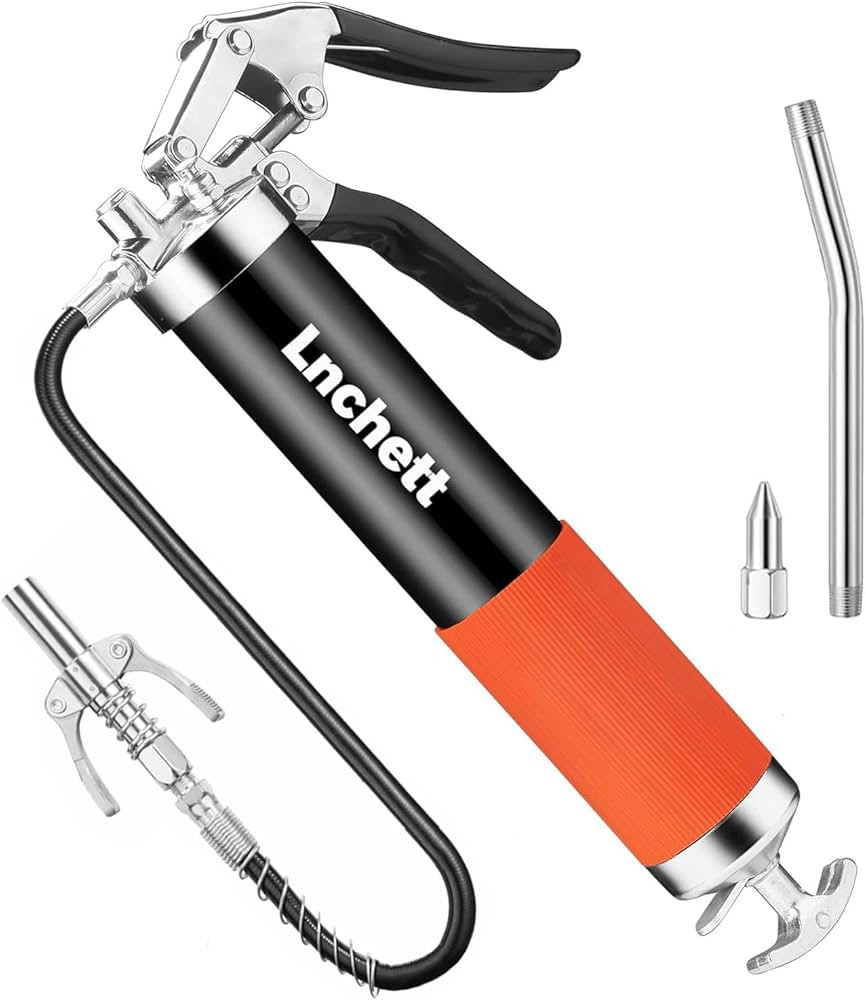 Lnchett Grease Gun with Quick Release Coupler, 9000 PSI Professional Heavy Duty 14 oz Pistol Grip... | Amazon (US)
