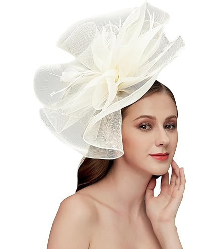 ORIDOOR Women Fascinator Flower Feathers Hat Tea Party for Derby Cocktail Wedding Kentucky Fascin... | Amazon (US)