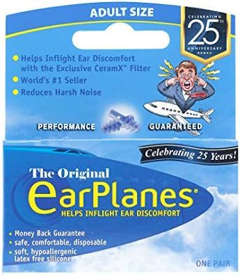 Original Adult EarPlanes by Cirrus Healthcare Earplugs Airplane Travel Ear Protection (1 Pair) | Amazon (US)