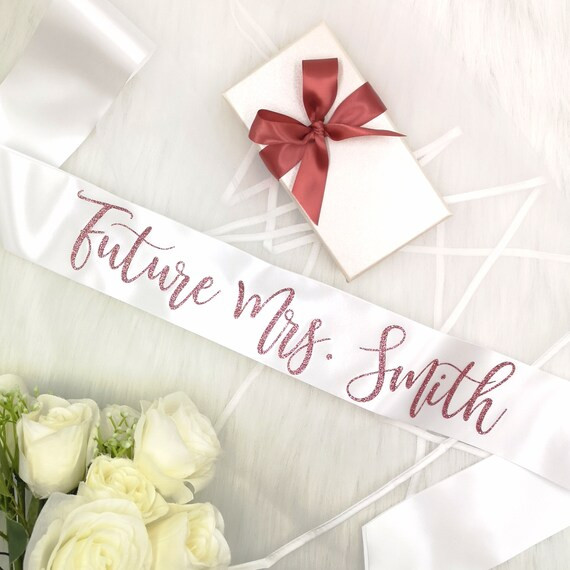 Custom Bridal Sash  Personalized Bridal Sash  Future Mrs. | Etsy | Etsy (US)