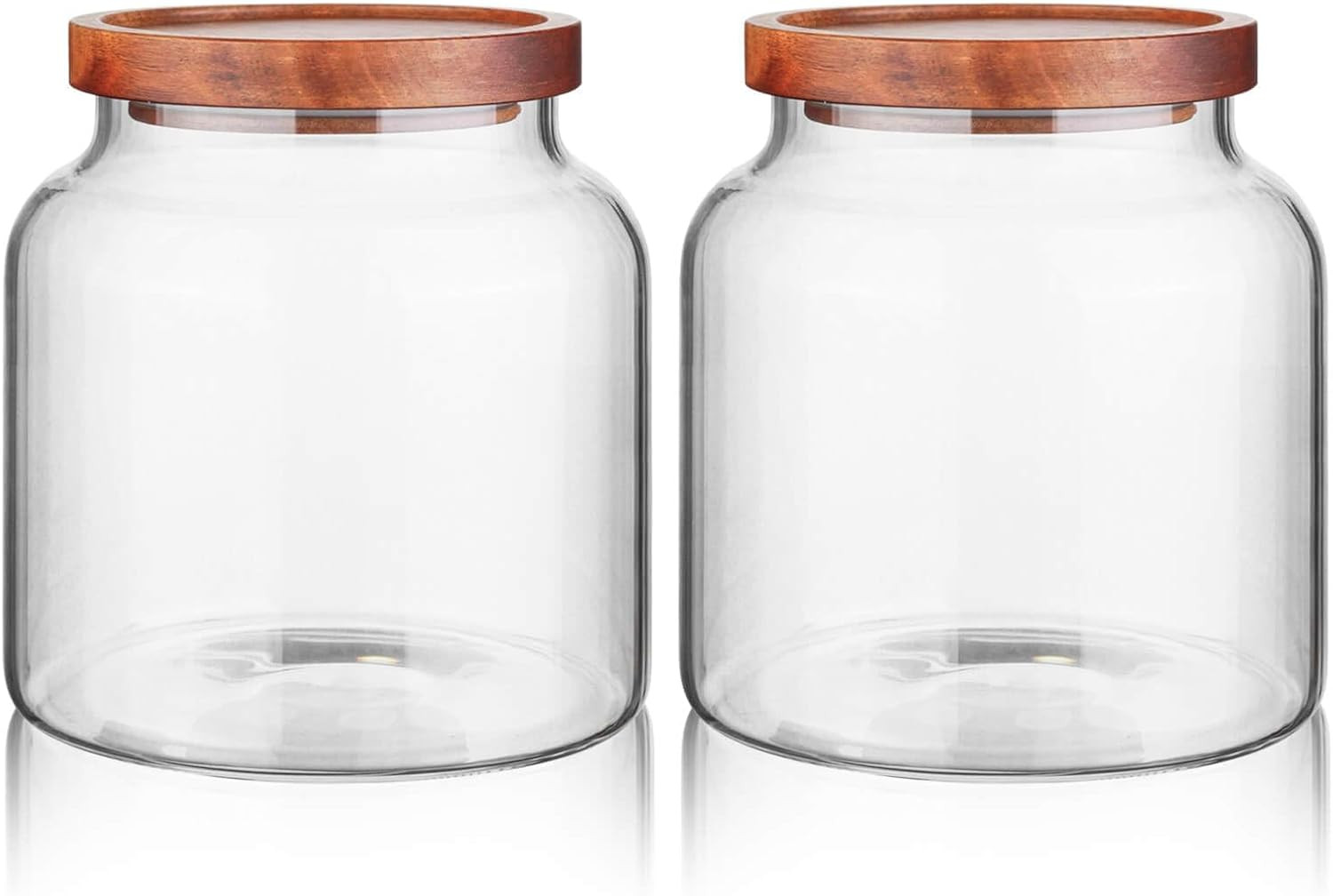 Labina Glass Jar with Wood Lid, Airtight Kitchen Storage Canister | Amazon (US)