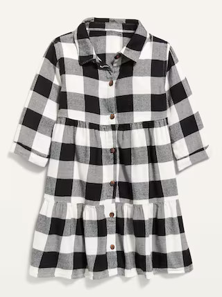 Plaid Tiered Shirt Dress for Toddler Girls | Old Navy (US)