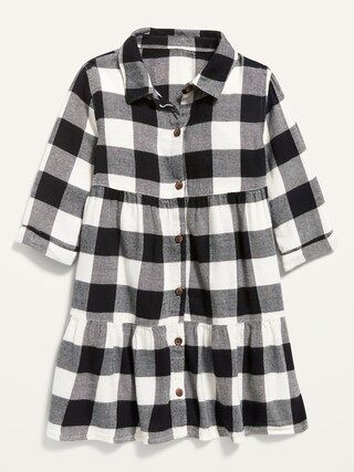 Plaid Tiered Shirt Dress for Toddler Girls | Old Navy (US)