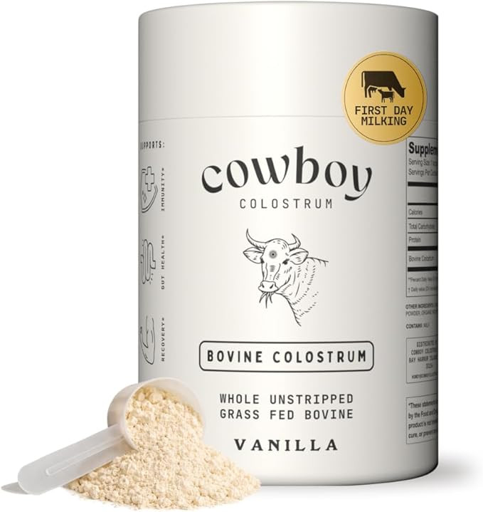 Cowboy - The Exclusive 1st Milking, Whole, Grass Fed Colostrum Supplement for Full Body Health - ... | Amazon (US)