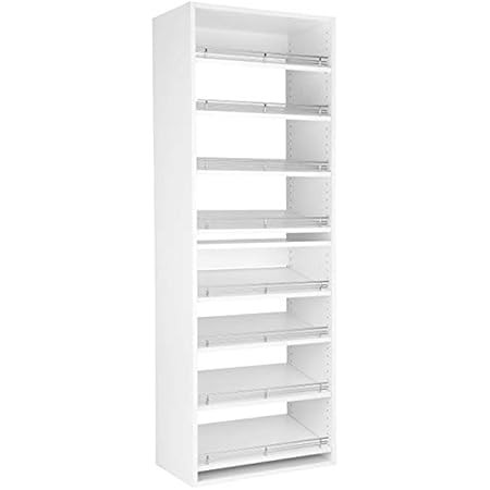 Modular Closets Vista Collection Shelf Tower Built in Wood Closet Organizer Unit (White, 19.5" Wide) | Amazon (US)