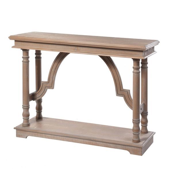 Wood Trestle Console Table with Arch Design Brown - StyleCraft | Target
