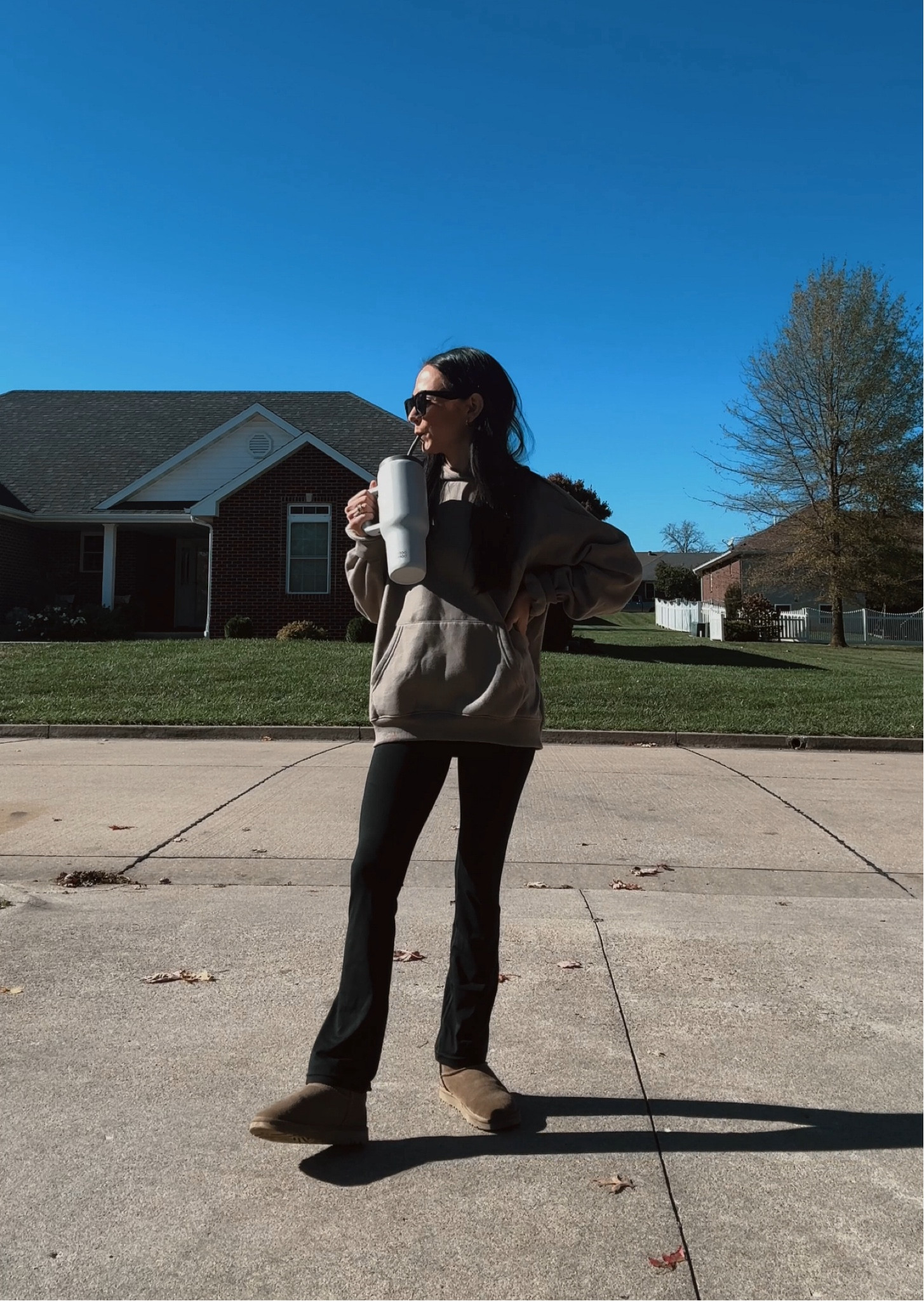 “Cozy mom style for busy days! 🩷 This oversized hoodie paired with classic black leggings and UGG boots is my go-to for school drop-offs, errands, and everything in between. Effortlessly comfy and cute, perfect for fall and winter. #MomLife #CasualOOTD #OversizedHoodie #LeggingsOutfit #EverydayStyle 

#LTKSaleAlert #LTKGiftGuide #LTKSeasonal