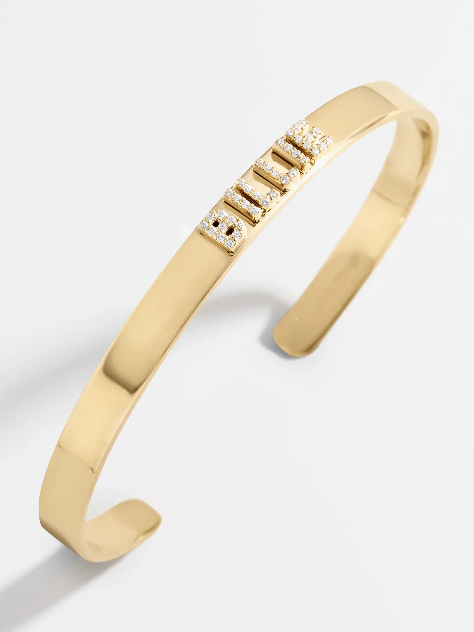 18K Gold Custom Cuff Bracelet | BaubleBar (US)