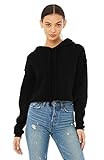 Bella Canvas Women's Crop Hoodie, Black, Small | Amazon (US)