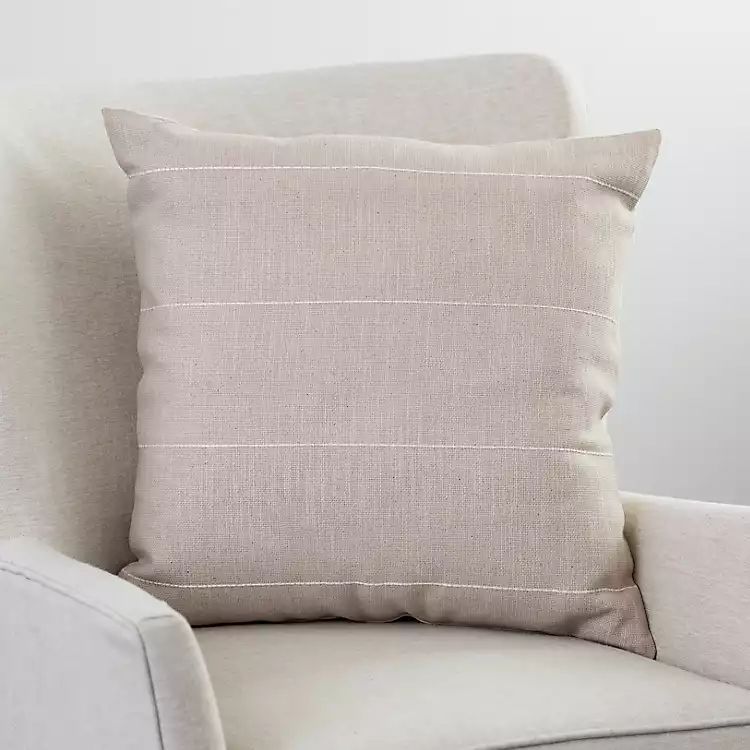 Sand Line Stitched Pillow | Kirkland's Home