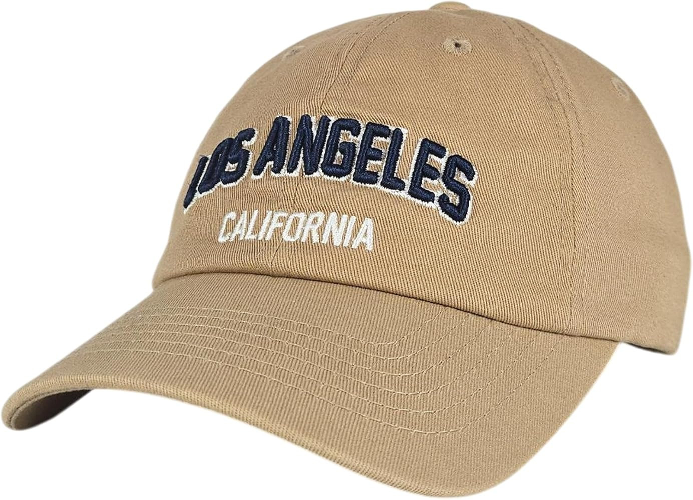 Los Angeles California Cotton Baseball Cap Adjustable Metal Buckle Unstructured Low-Profile Hat | Amazon (US)