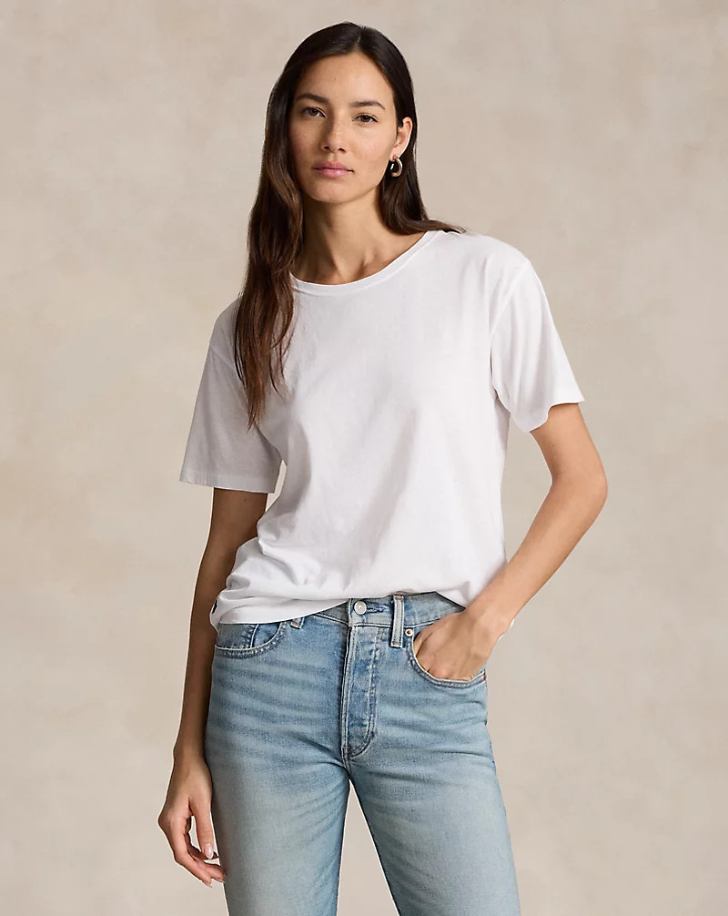 Cotton Jersey Crewneck T-Shirt for Women | Ralph Lauren® UK | Ralph Lauren (UK)