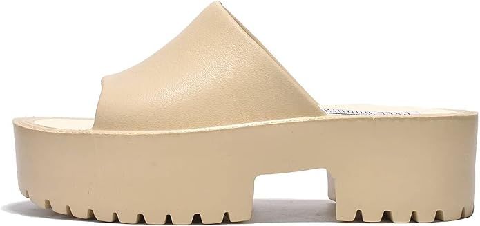 Cape Robbin Mamo Colorblock Chunky Slide On Sandals for Women, Women's Round Toe Platform Sandals | Amazon (US)