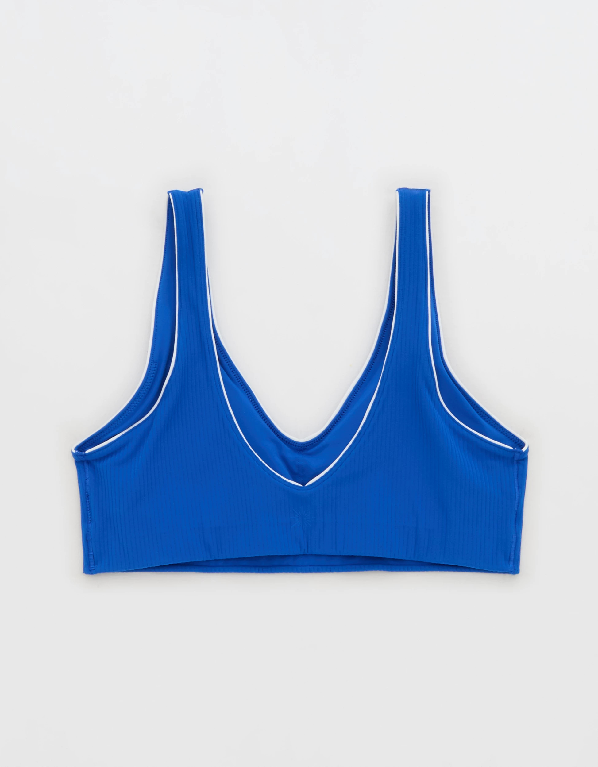 OFFLINE By Aerie Real Me XTRA Rib Piping Sports Bra | American Eagle Outfitters (US & CA)