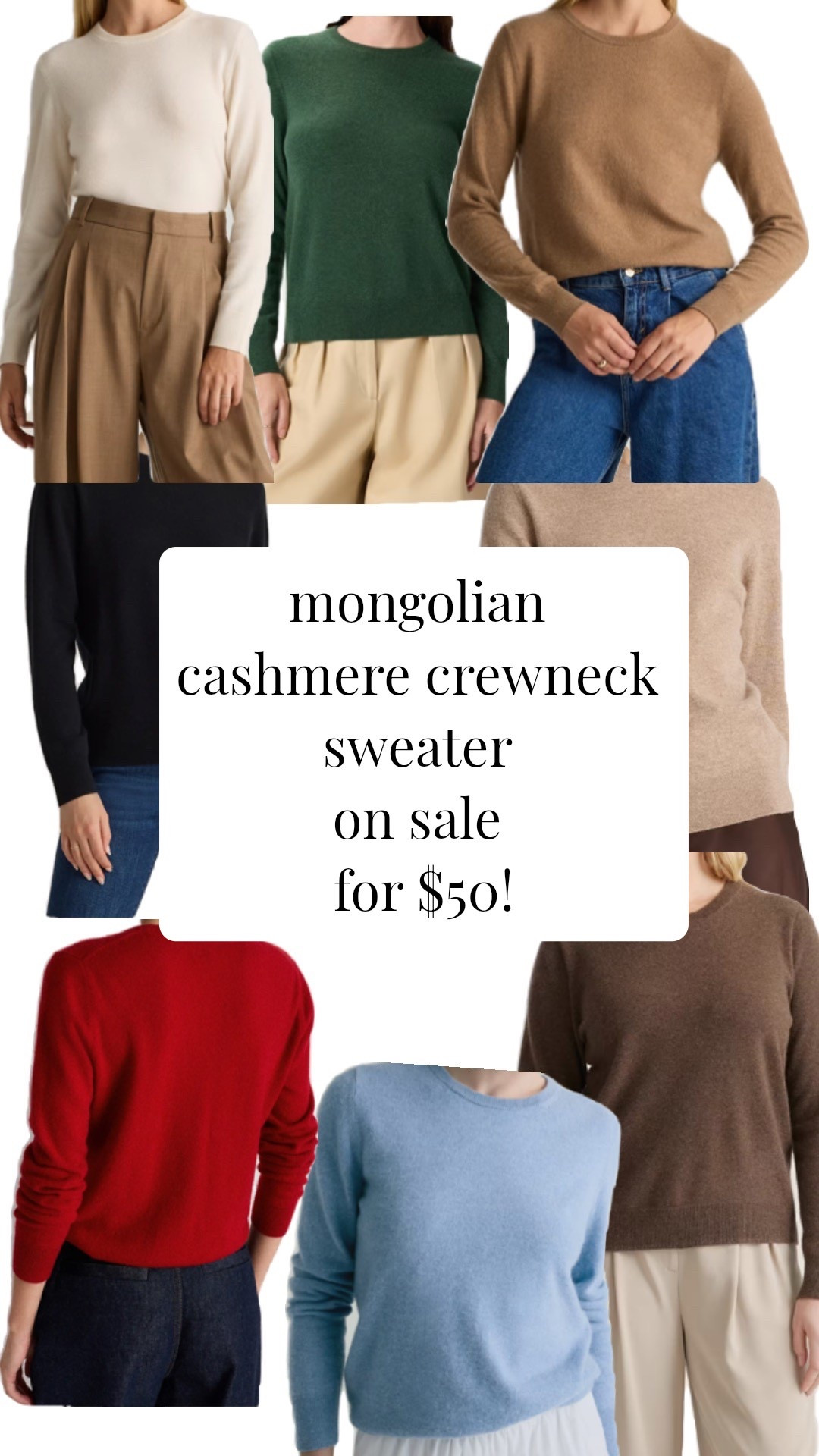 Quince Mongolian Cashmere Crewneck Sweater on sale for $50!! 

#LTKHoliday #LTKGiftGuide #LTKFindsUnder50