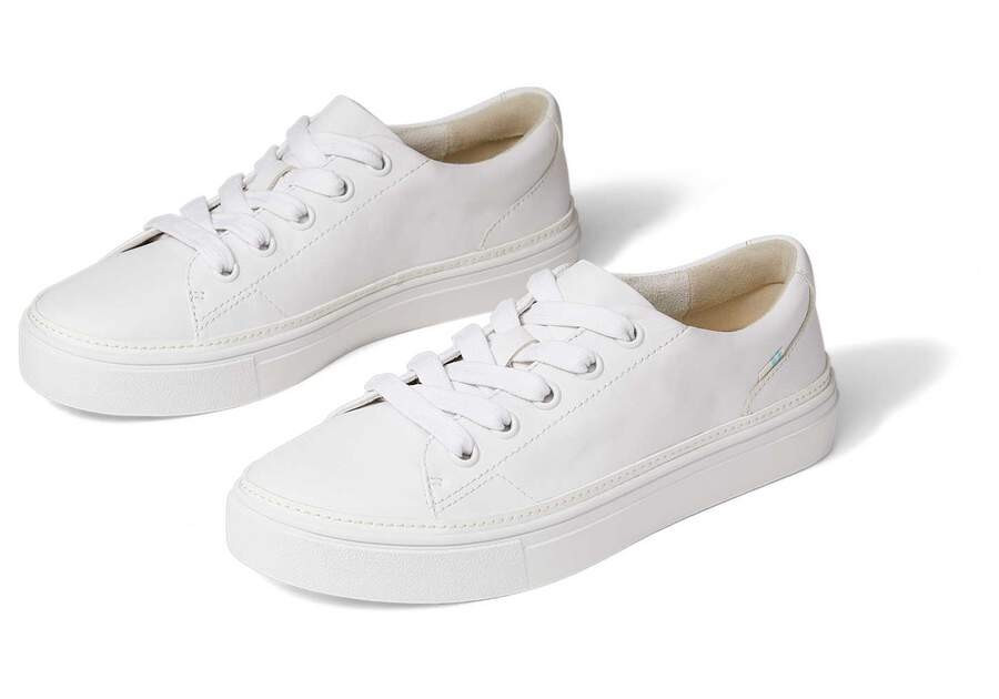 White Leather Alex Lace Up Womens Sneaker | TOMS | TOMS (US)