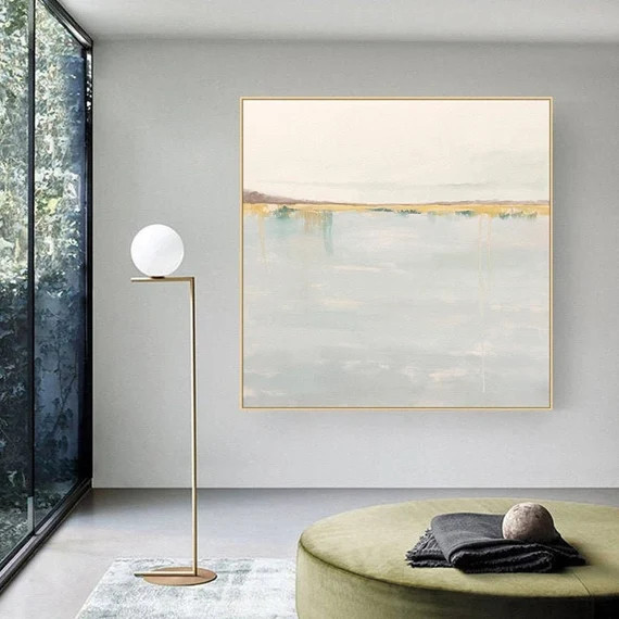 Large Abstract Painting On Canvas grey mountain acrylic | Etsy | Etsy (US)