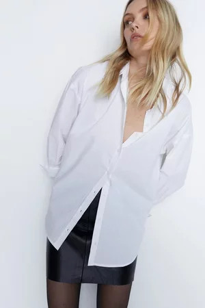 Oversized Cotton Shirt | Warehouse UK & IE