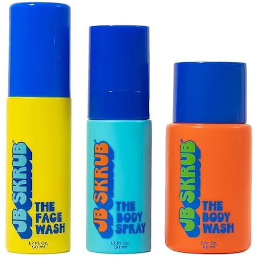 JB SKRUB The Junior Travel Trio - Complete Skin Care Set for Kids, Tweens & Teens: Hydrating Body Wash, Refreshing Body Spray, & Gentle Face Wash | Amazon (US)