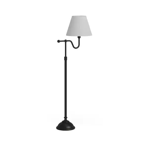 Wellesley Blackened Bronze Floor Lamp with Empire Shade - Overstock - 32017257 | Bed Bath & Beyond