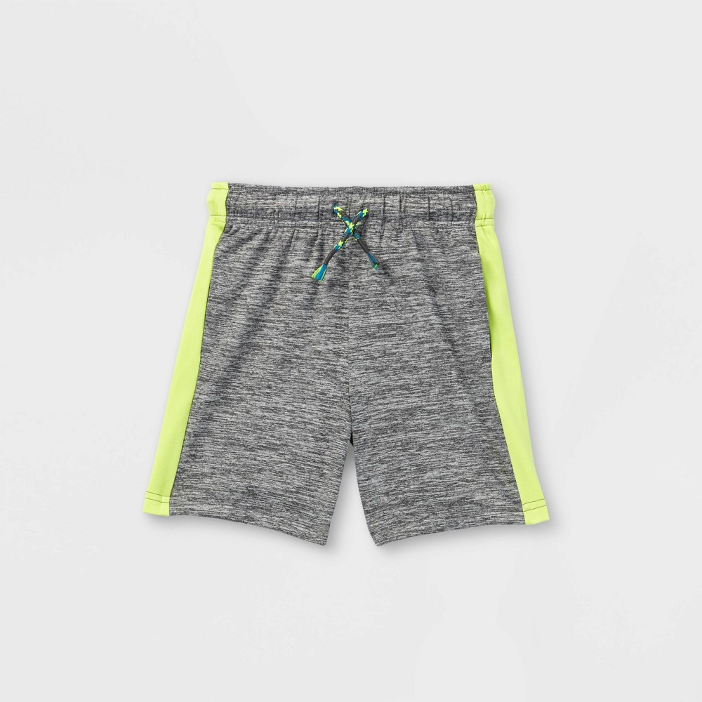 Toddler Boys' Active Pull-On Shorts with Side Stripes - Cat & Jack Charcoal Gray 2T | Target