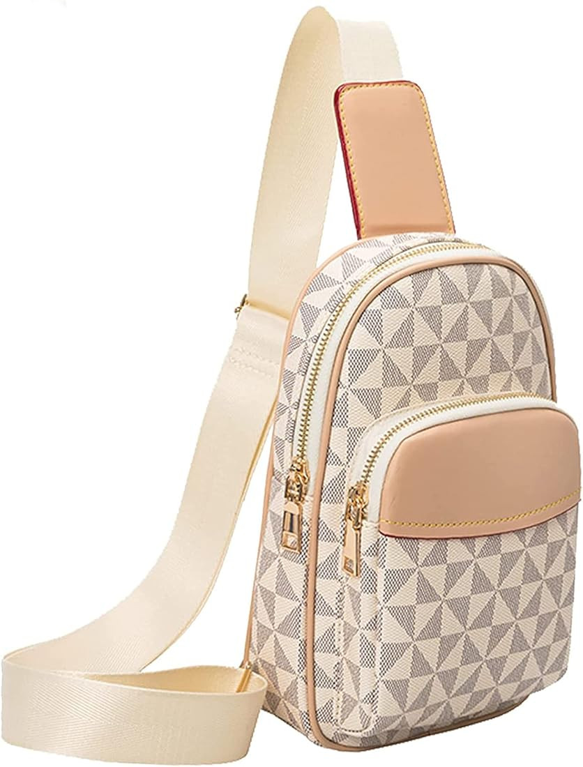 Fanny Pack Crossbody Bags for Women, Sling Bag for Women Small Belt Chest Bum Bag Checkered fanny pa | Amazon (US)