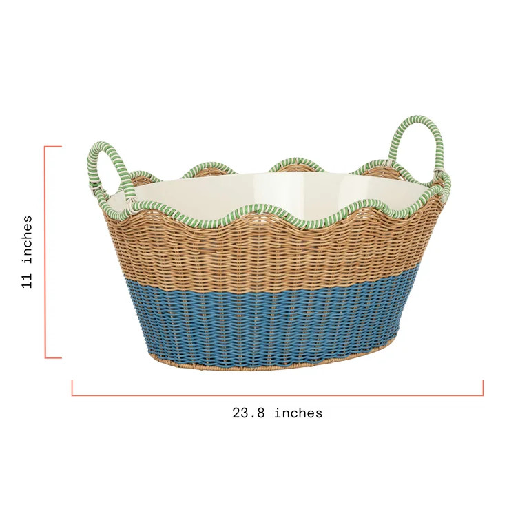 Beautiful Two-Tone Rattan Drink Basket by Drew Barrymore | Walmart (US)
