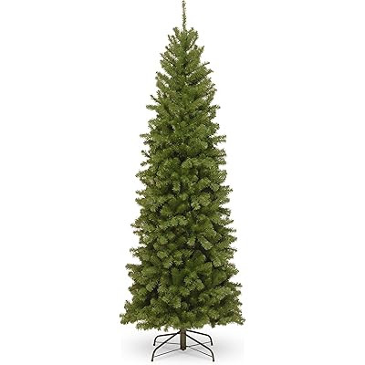 National Tree Company Artificial Christmas Tree Includes Stand, Kingswood Fir Slim - 7.5 ft, Green | Amazon (US)