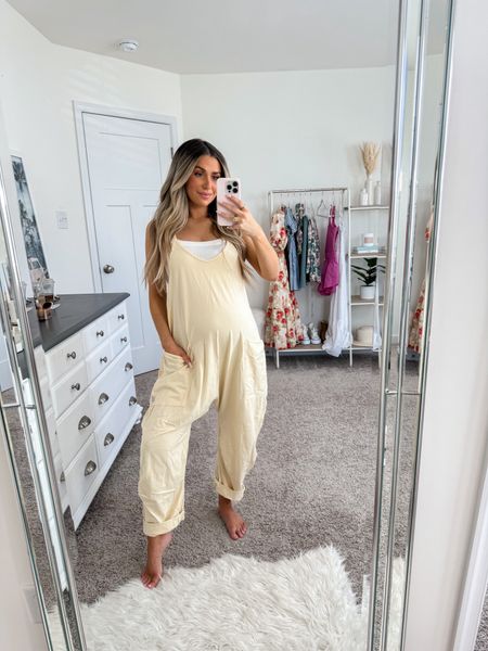 FREE PEOPLE HOT SHOT ONESIE 🤍 13/10! So comfy and especially perfect with the bump 

#LTKbump #LTKfindsunder100 #LTKstyletip