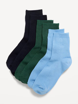 Novelty Quarter Crew Socks 3-Pack for Women | Old Navy (US)