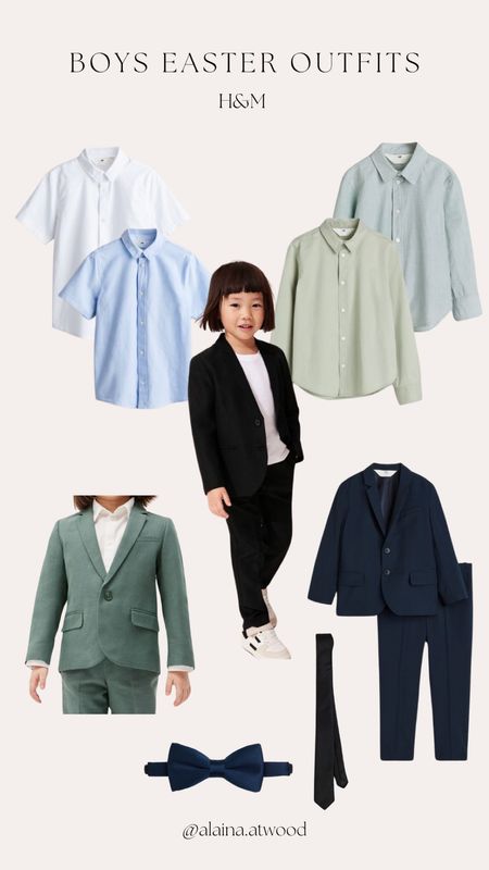 H&M has so nice options available for boys outfits, great for Easter or any other fancy occasion! 
boys Easter, boys suits, toddler boy, boys bow tie, bows tie, boys button down shirts, Sunday outfit, wedding guest outfit, spring, h&m, 

#LTKkids #LTKSeasonal #LTKstyletip