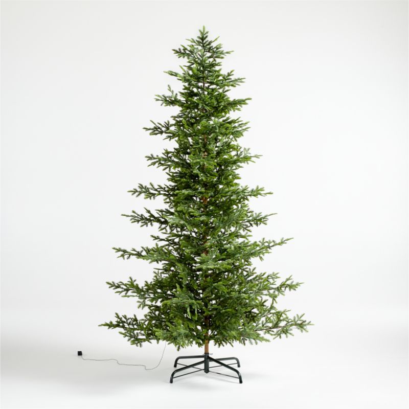 Faux Balsam Fir 9' Pre-Lit LED Christmas Tree with White Lights + Reviews | Crate and Barrel | Crate & Barrel