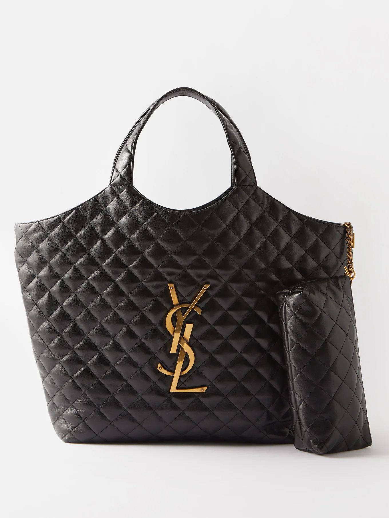 Icare large YSL-monogram quilted-leather bag | Matches (US)