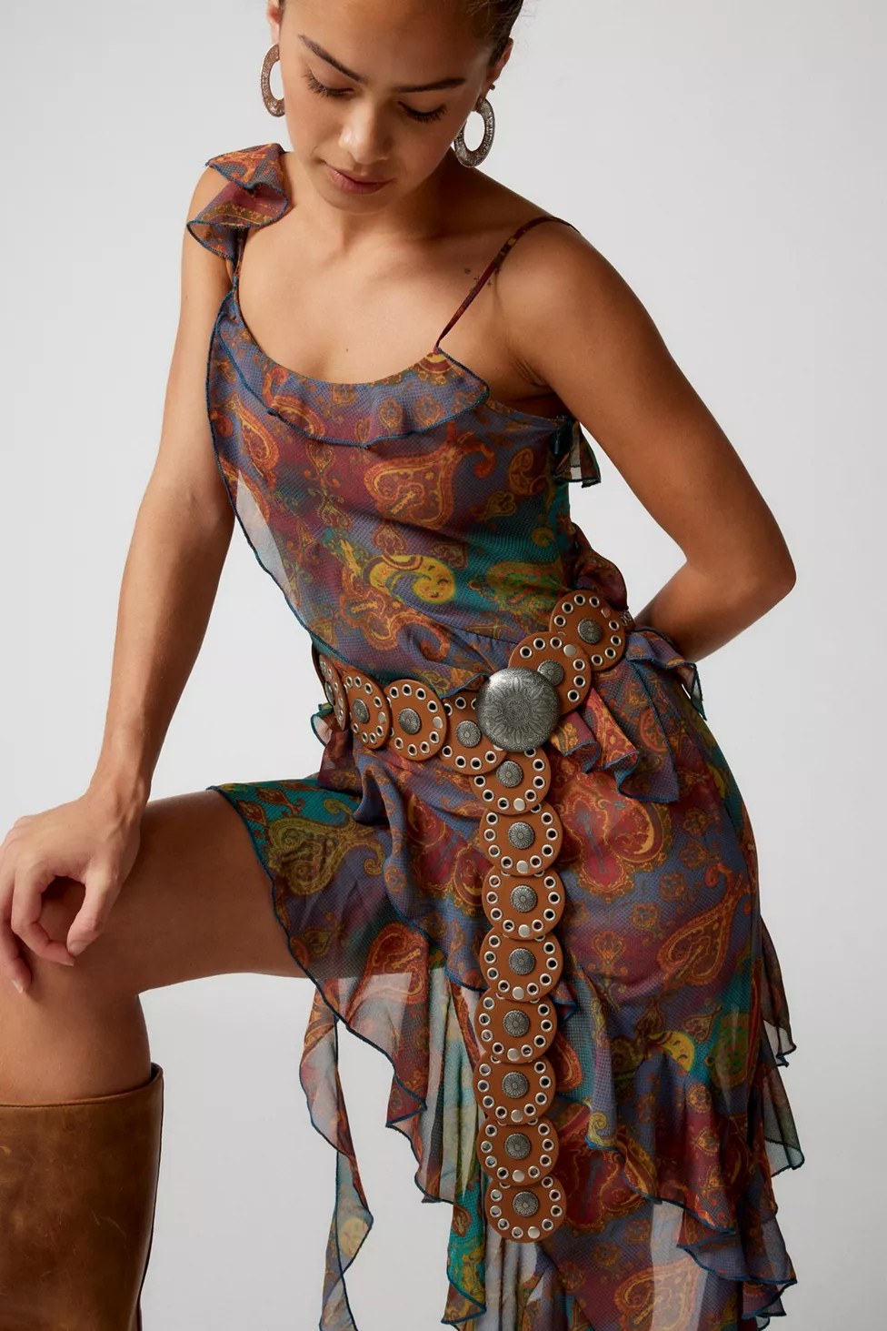 UO Round Leather Western Belt | Urban Outfitters (US and RoW)