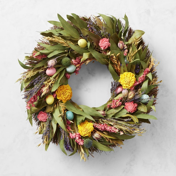 Easter Blossom Live Live Wreath, 20" | Williams-Sonoma