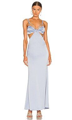 Camila Coelho Faron Gown in Dusty Blue from Revolve.com | Revolve Clothing (Global)