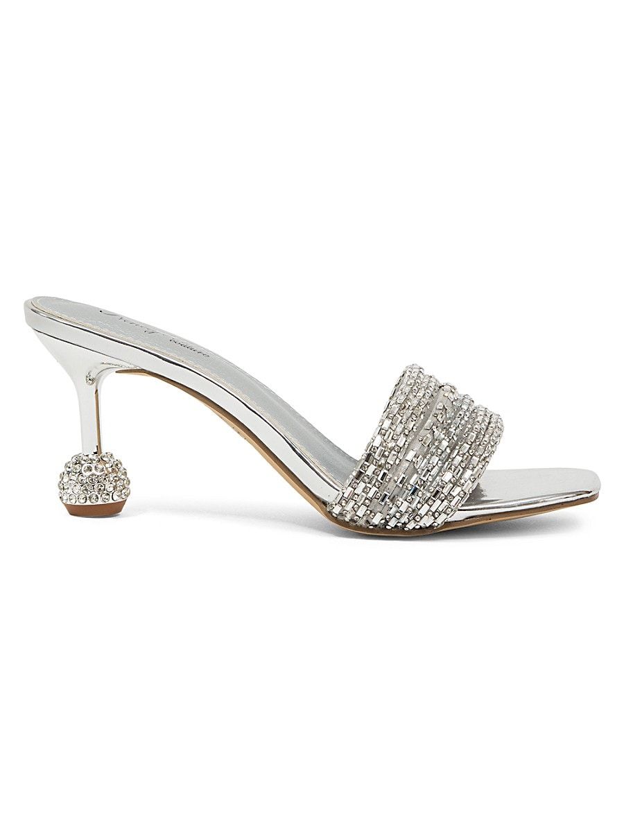 Ninety Union Women's Sassy Rhinestone Heel Sandals - Silver - Size 10 | Saks Fifth Avenue OFF 5TH