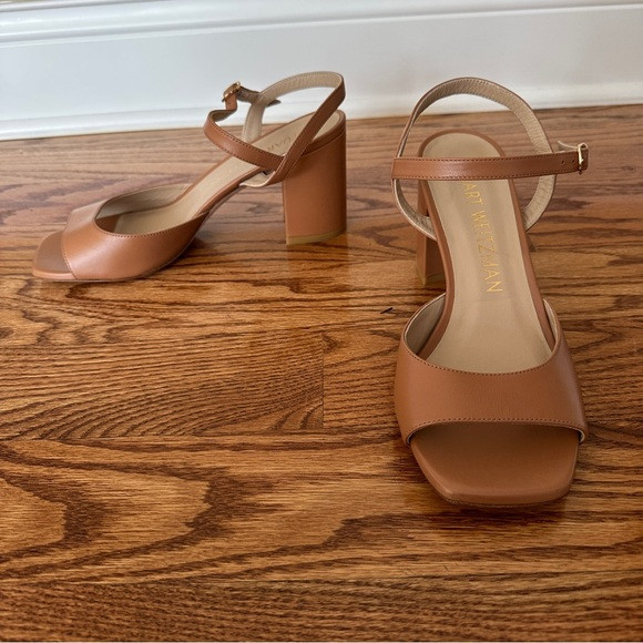 NWOT Stuart Weitzman Tia Chestnut Brown Calf Leather Women's Sandals Sz 9 | Poshmark
