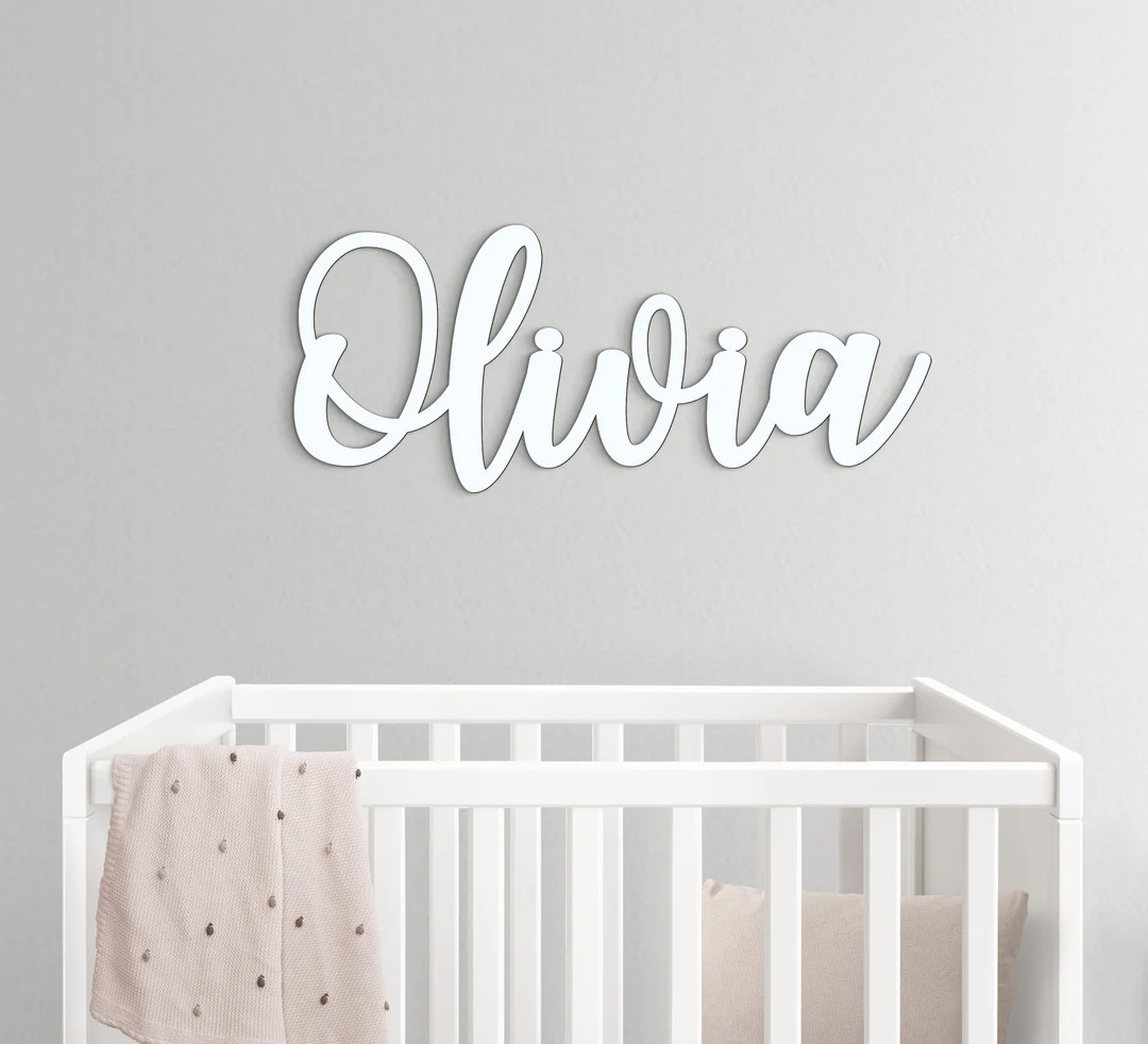 Custom Name Sign Personalized Wooden Name Sign for Nursery Wall Decor Wood Letters Baby Nursery N... | Etsy (US)