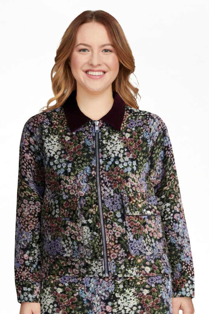 Free Assembly Women's and Women's Plus Cropped Jacquard Utility Jacket, Sizes XS-4X | Walmart (US)