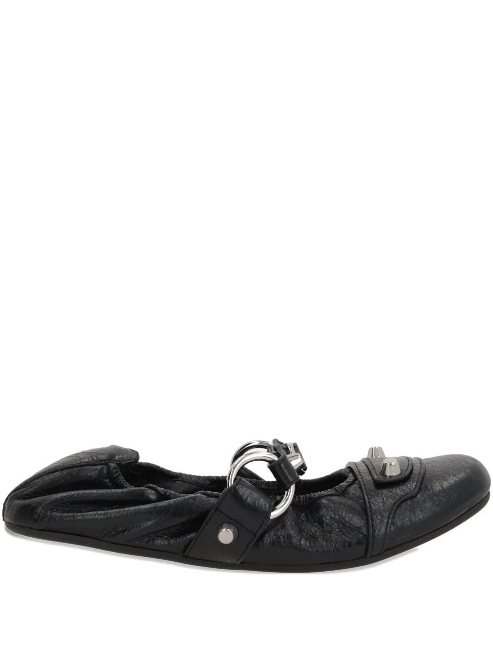 Balenciaga City leather ballet flats - Black | Farfetch Global