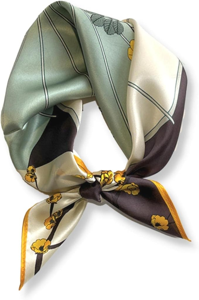 PoeticEHome 100% Mulberry Silk Neck Scarf 21"x21" Small Square Scarfs for Women Gift Packed | Amazon (US)