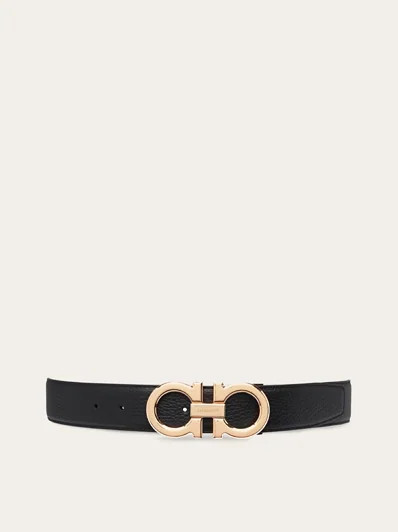Reversible and adjustable Gancini belt | Ferragamo