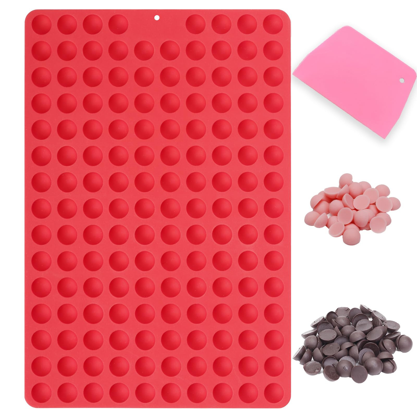 Mini Round Silicone Molds, 148 Cavities Semi Sphere Chocolate Candy Mold for Baking and Freezing ... | Amazon (US)