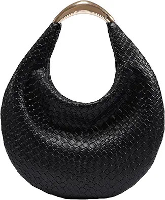 Braided Hobo Bag for Women, Elegant Boho Chic Woven Hobo Tote Handbag Crescent Purse, PU Leather ... | Amazon (US)