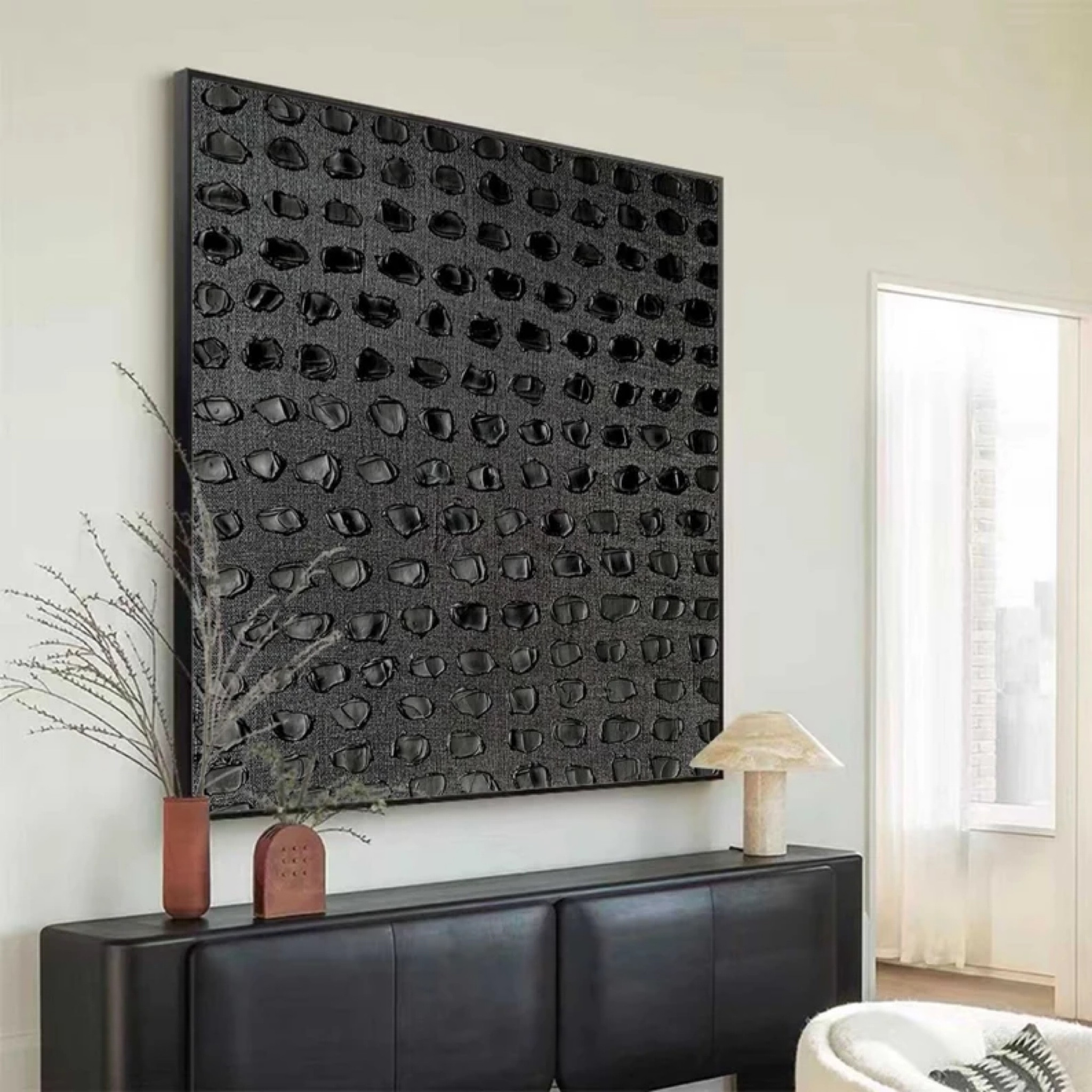 Black Wall Art 3D Textured Painting on Canvas Modern Minimalst Plaster Painting #minimalist #walldecor #modernart #blackart #texturedart 

#LTKhome #LTKFind #LTKstyletip
